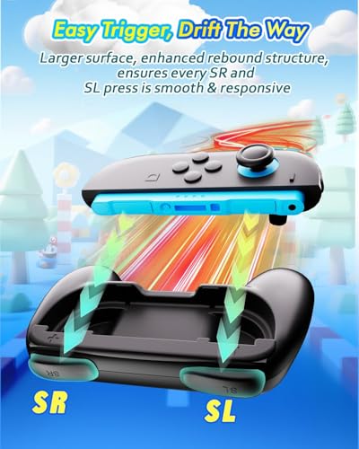 Image of Joy-Con Grips for Nintendo Switch 2 (2025), 2 Pack Joycon Accessories for Multiplayer Game Friend Family Game Night Party, Larger SL SR Triggers Ergonomic Nintendo Switch 2 Joycon Grip & Thumb Grips
