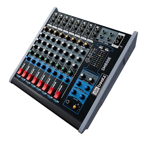 Image of DaBeatz SM800E Professional 8 Channel Audio Mixer, Stereo Echo DJ Sound Mixer for Parties, Stage Effects, Weddings, Karaoke & Studio Recording,Diwali Giving Your Occasion an Impressive Output SM800