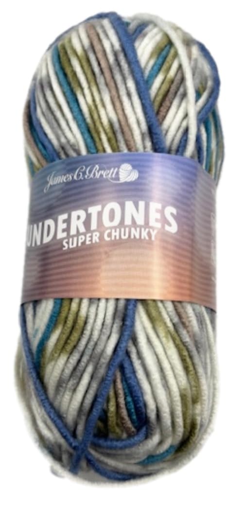 James C Brett Undertones Super Chunky 100g Ball (UT08 Stream, 1 Ball)