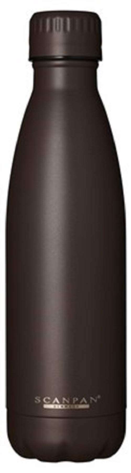 SCANPANVacuum Stainless Steel Water Bottle 500 ml Water Bottle BPA , 24 Hours Cooling & 12 Hours Warm, Stainless Steel to go, Insulated Flat, Travel Flat in V (Brown Granite To Go)