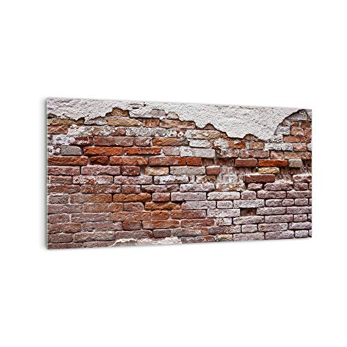 Küchenrückwand 'Brüchige Mauer' in div. Größen, Glas-Rückwand, Wandpaneele, Spritzschutz & Fliesenspiegel