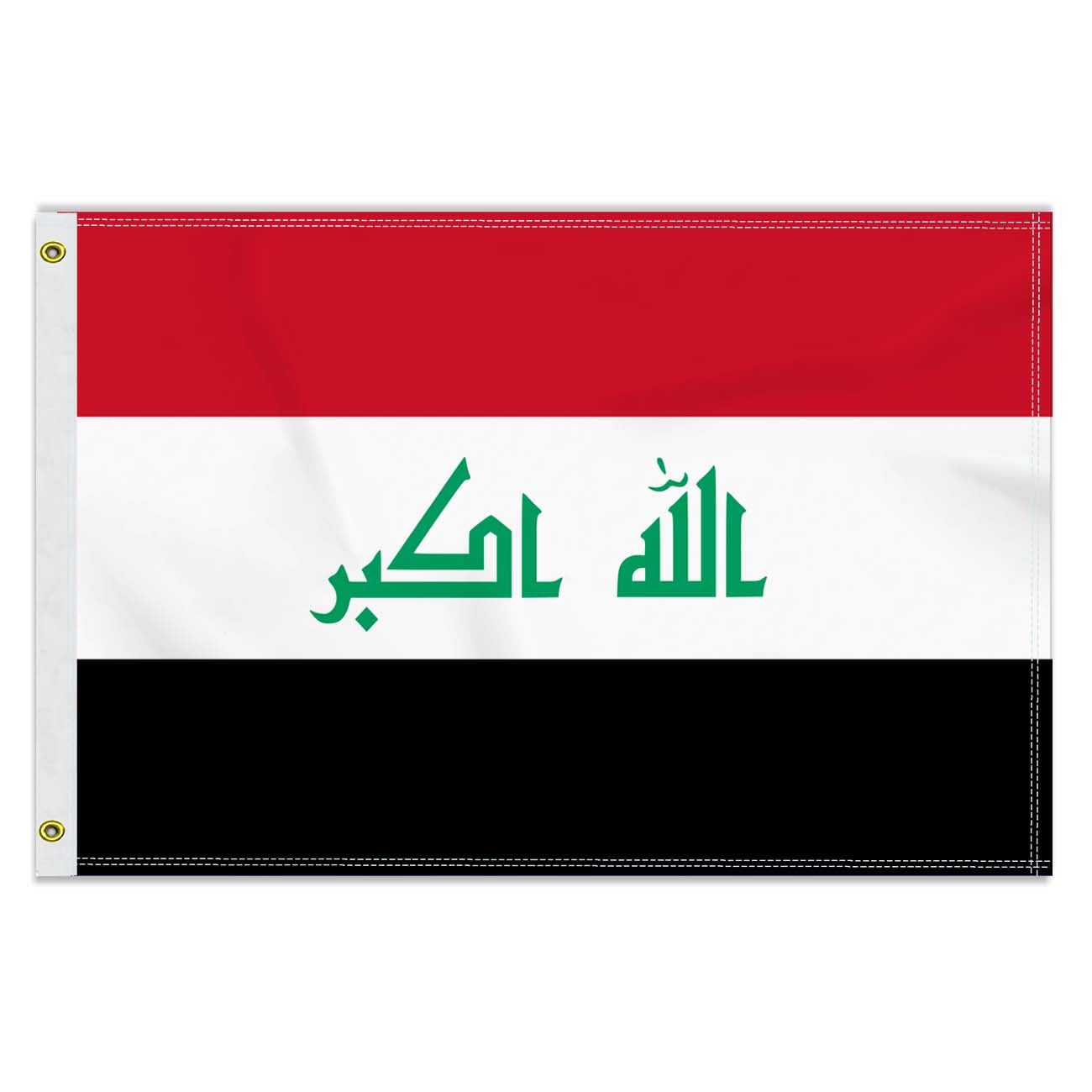 2×3 FT Iraq Flag, Medium 60×90 CM 150D Iraqi Outdoor Banner,Decor Garden With Brass Gromment — image 1