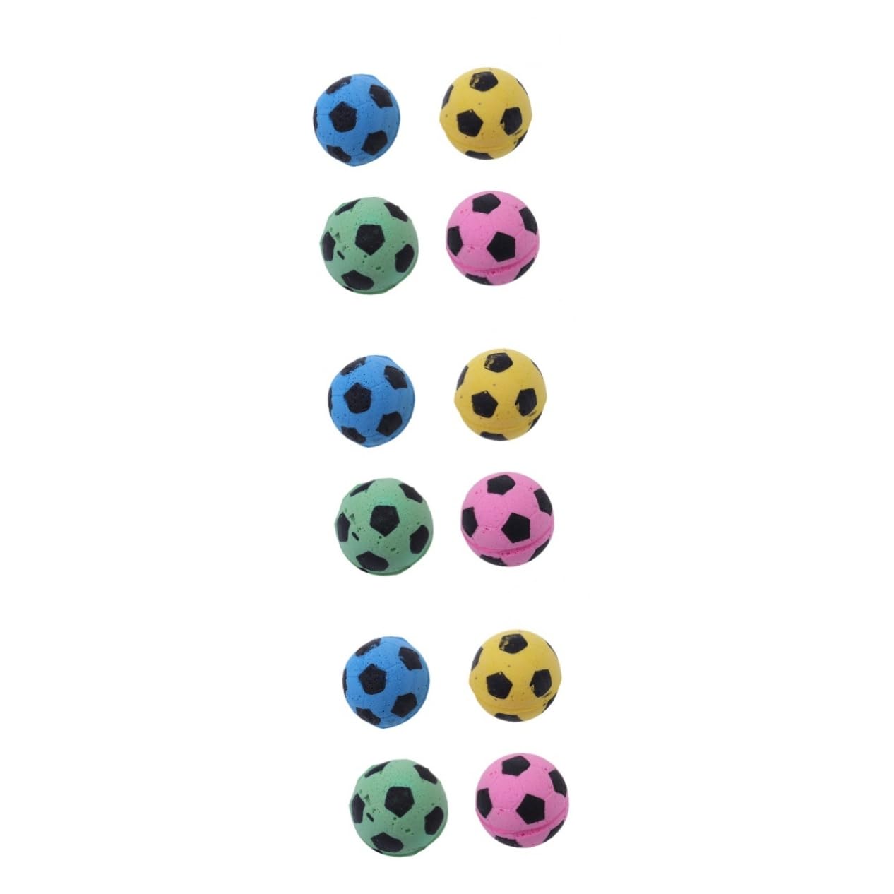 FRCOLOR 3 Sets Katzenspielzeug Aus Eva-Material Für Kätzchen Hüpffußballspielzeug Lustiges Kätzchen-Design Haustierspielzeug Zur Kratzprävention 12 Stück * 3