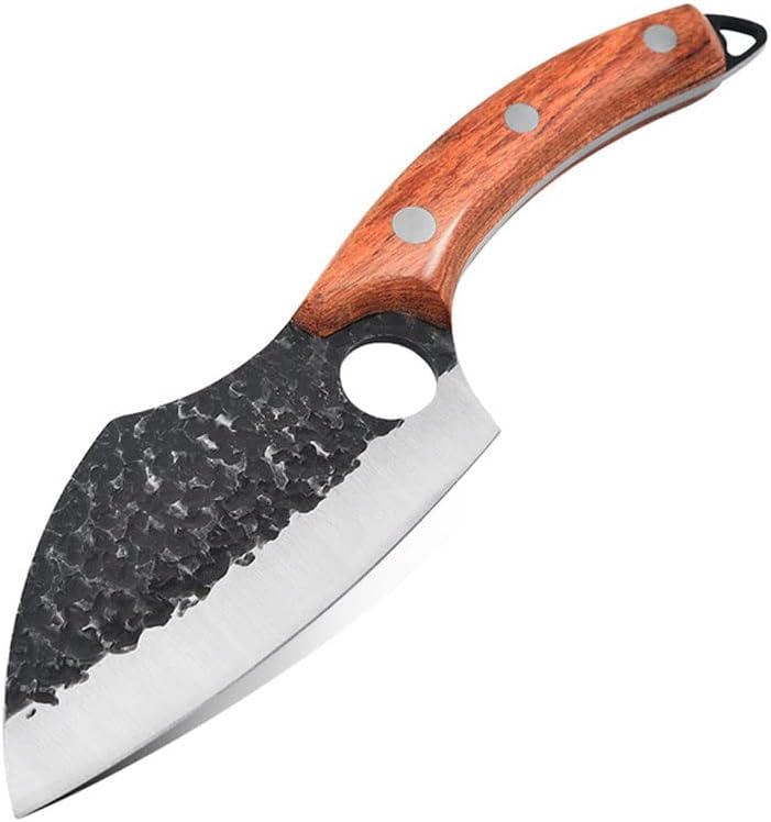 Meat Cleaver, Forged Stainless Steel Kitchen Knives slicing knife field carry forged meat cleaver small machete multi-purpose knife (Color : Style b)