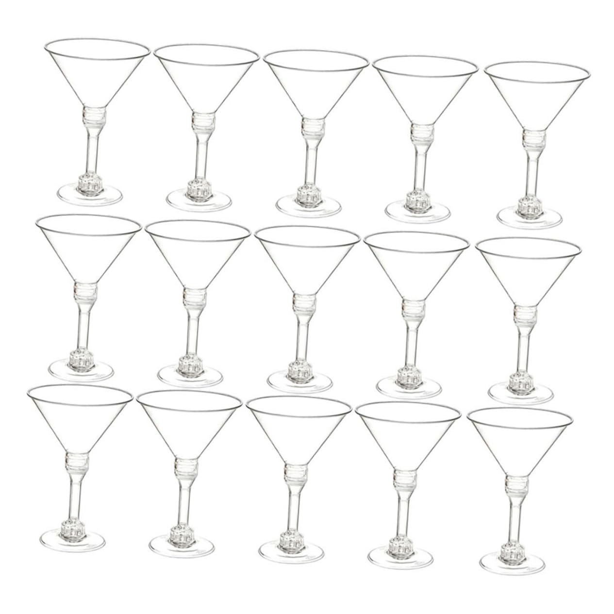 ABOOFAN 50pcs Plastic Disposable Goblet Glasses for Cocktails Desserts Parties Elegant Design Safe Material Capacity for Weddings Birthdays Poolside Events