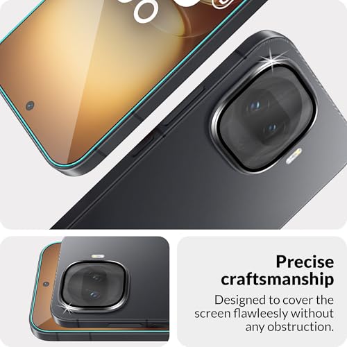 Image of FIRST MART Tempered Glass & Camera Lens for IQOO 15R With Edge to Edge Coverage, Case Friendly, Camera Metal Alloy Rings & Easy Installation Kit | Black, Ultrasonic Fingerprint Working