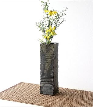 花瓶    花入     掛花入 ガラス 花入 掛花入 氷柱（つらら） 山崎真一作 （化粧箱入