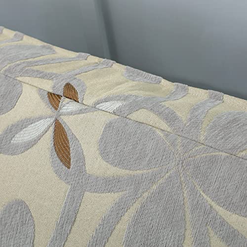 Octorose Full Size 3 Side Zipper Upholstery Chenille Beige/Lt.grey Futon Cover Slipcover/Sofa Day Bed Mattress Cover/Machine Washable Couch Protector (Cover Only) (Chenille-Grey) #TOP4