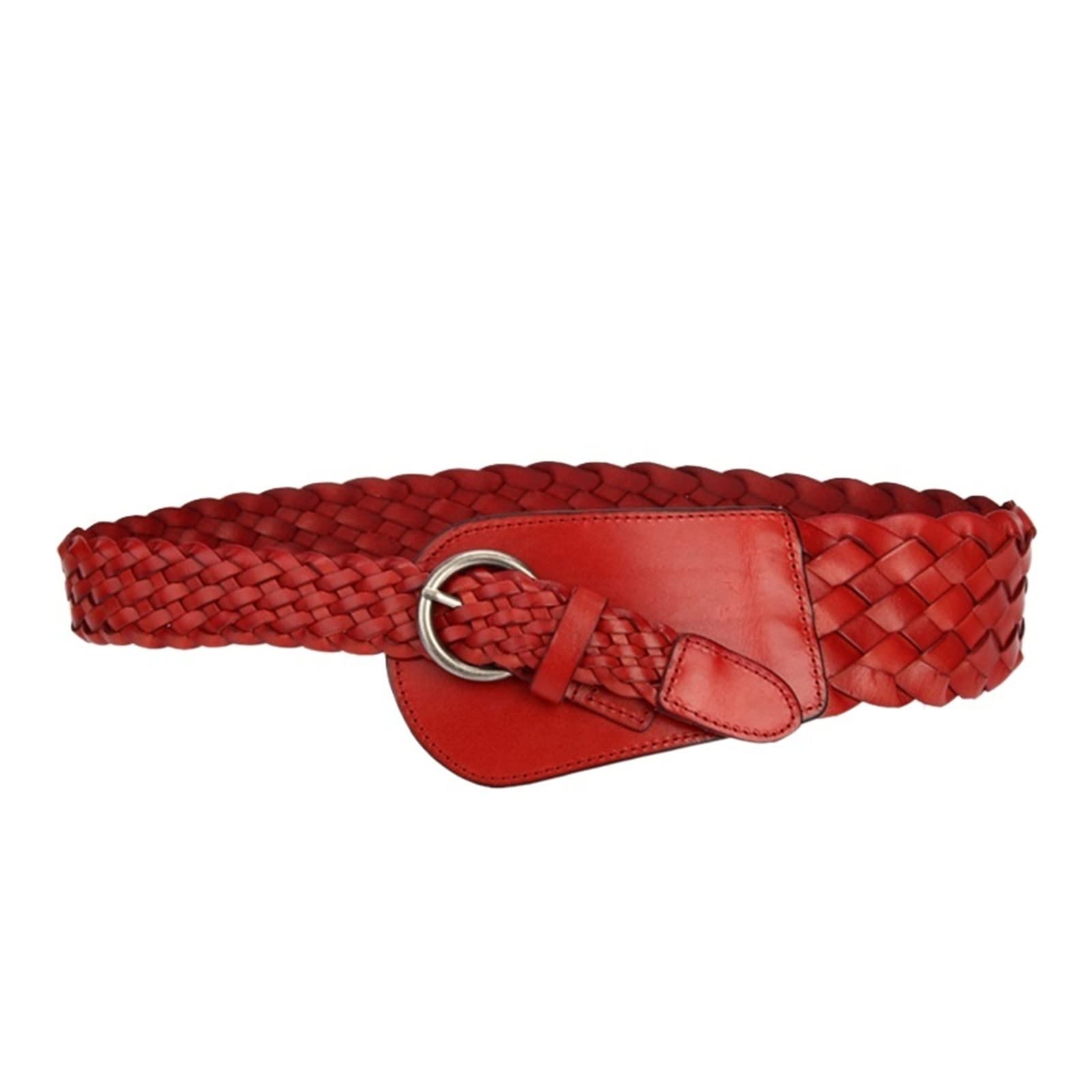 JOJOJ Cinturones anchos for mujer Cinturones de cuero trenzado de piel de vaca Cinturón de mujer de lujo for vestido