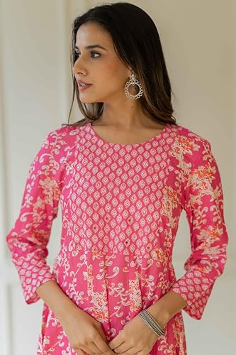 Image of MIRCHI FASHION Women's Cotton Relaxed Fit Anarkali Kurti