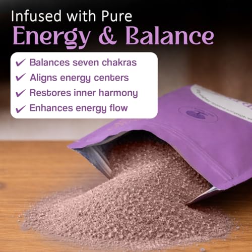Image of 7 Chakra Bath Salt 200g Energy Cleansing & Chakra Balancing Spiritual Bath Soak Aura Cleansing, Stress Relief, Meditation & Healing Ritual Salt