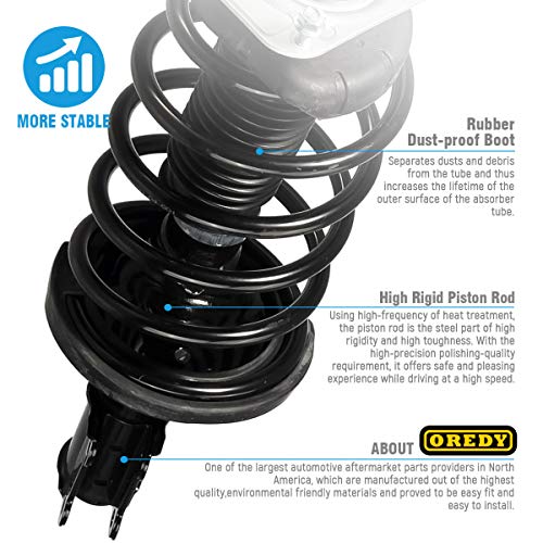Oredy Front Struts Replacement For 2001-2009 Volvo S60 1999-2006 S80 2001-2007 V70 W/Coil Spring Shock Absorbers #TOP3