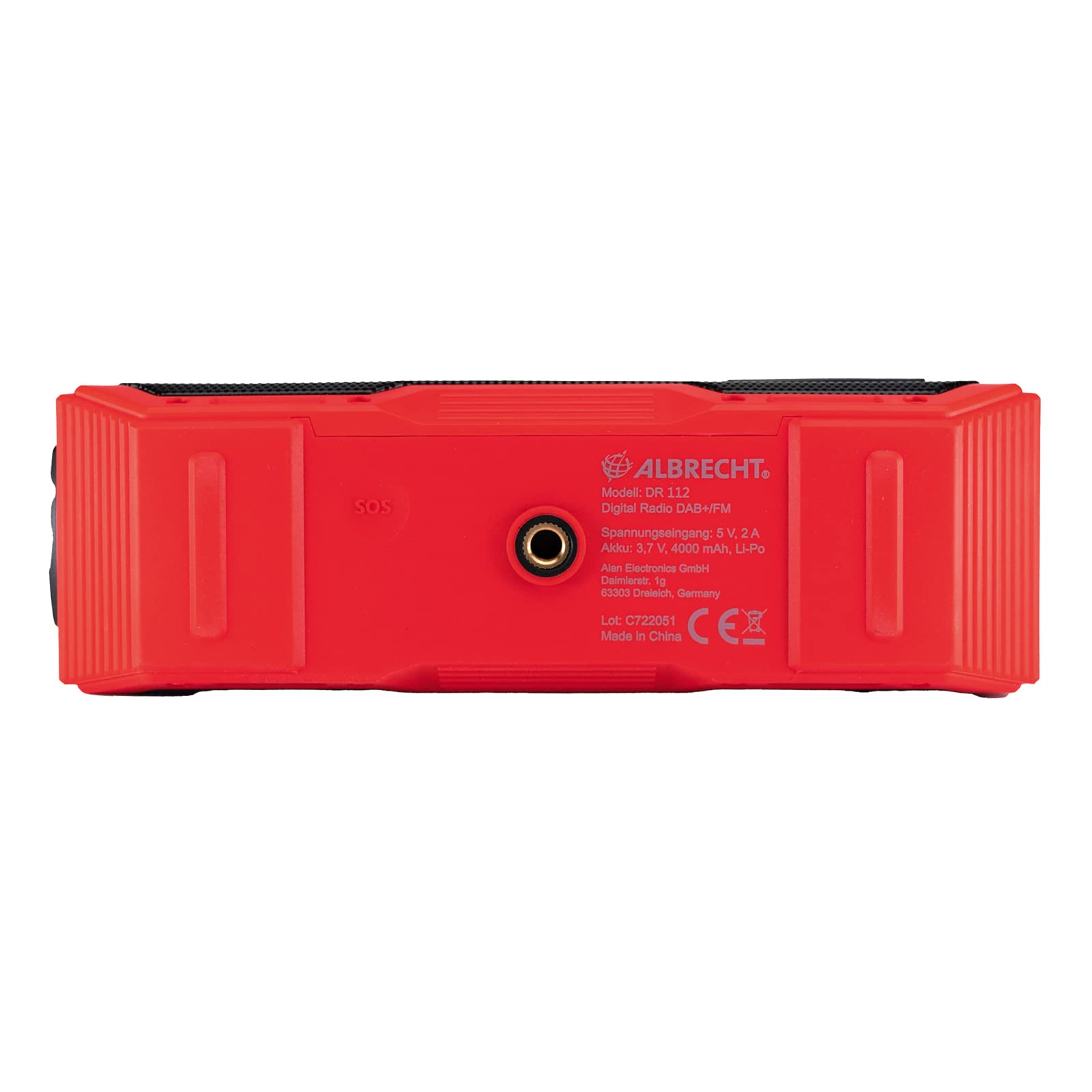 Albrecht DR 112, tragbares DAB+/UKW Outdoor Kurbelradio, 27911, SOS-Notruf, Taschenlampe, Solarmodul, PowerBank, IPX5 Wasserschutz