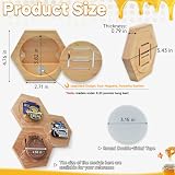 XIFOWE Fashion Medal Holders Display Stand Wall Rack, Honeycomb Wooden Medal Stand Stitching Medal Hanger Display Hexagon Free Stand for Sports Basketball Marathon Championships, Easy to Install-6 Pcs