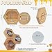 XIFOWE Fashion Medal Holders Display Stand Wall Rack, Honeycomb Wooden Medal Stand Stitching Medal Hanger Display Hexagon Free Stand for Sports Basketball Marathon Championships, Easy to Install-6 Pcs