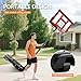 Sweetcrispy 6.1-10FT Portable Basketball Hoop Outdoor, Adjustable Height, 44 Inch Shatterproof Backboard/Shock Absorbent Rim, Fillable Base, 2 Wheels for Backyard