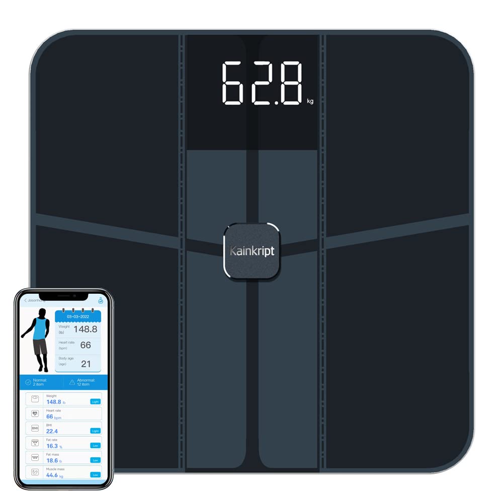 Buy Kainkript BMI Body Weight Scale Body Scale Bathroom Scale for Heart Rate Water Muscle