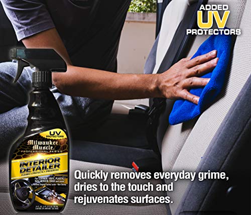 Milwaukee Muscle - Auto Car Interior Cleaner Detailer Spray - 24 Fl Oz - For Cars, Bikes, Boats - Cleaner and Conditioner For Leather, Vinyl, Plastics, Screens - Upholstery Protectant Detailing Spray - Image 6
