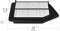 Vista 4 de JDMON Compatible con filtro de aire del panel del motor Honda Accord (2013-2017), no para motor híbrido y 3.5 litros, Acura TLX (2015-2017) JD476