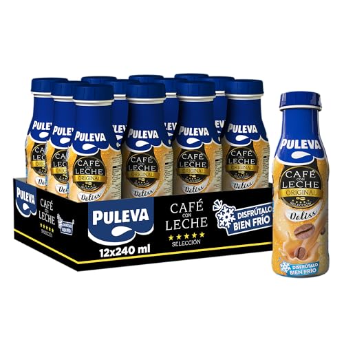 Puleva - Café con Leche Original Deliss botella 240 ml - Pack 12 unidades