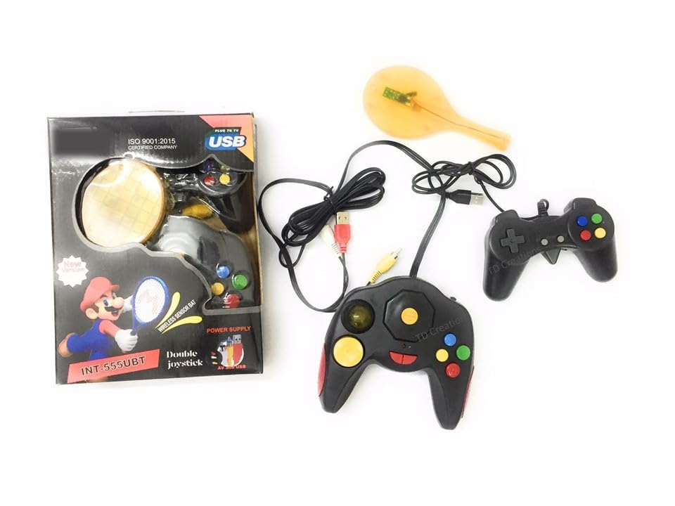 TD CREATIONS 101000 in 1 Video Games(Repeated) with Wireless bat, Plugs Into Any Tv for Instant Gaming||Game System Comes with 101000 Built-in Game.