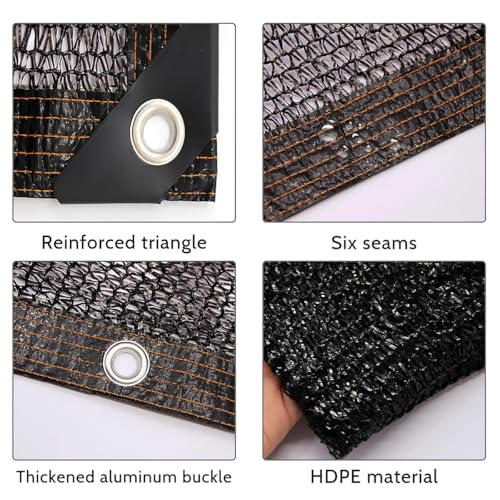 Toile d'ombrage 40% pour serre 10x10m bâche noire avec œillets et bords renforcés