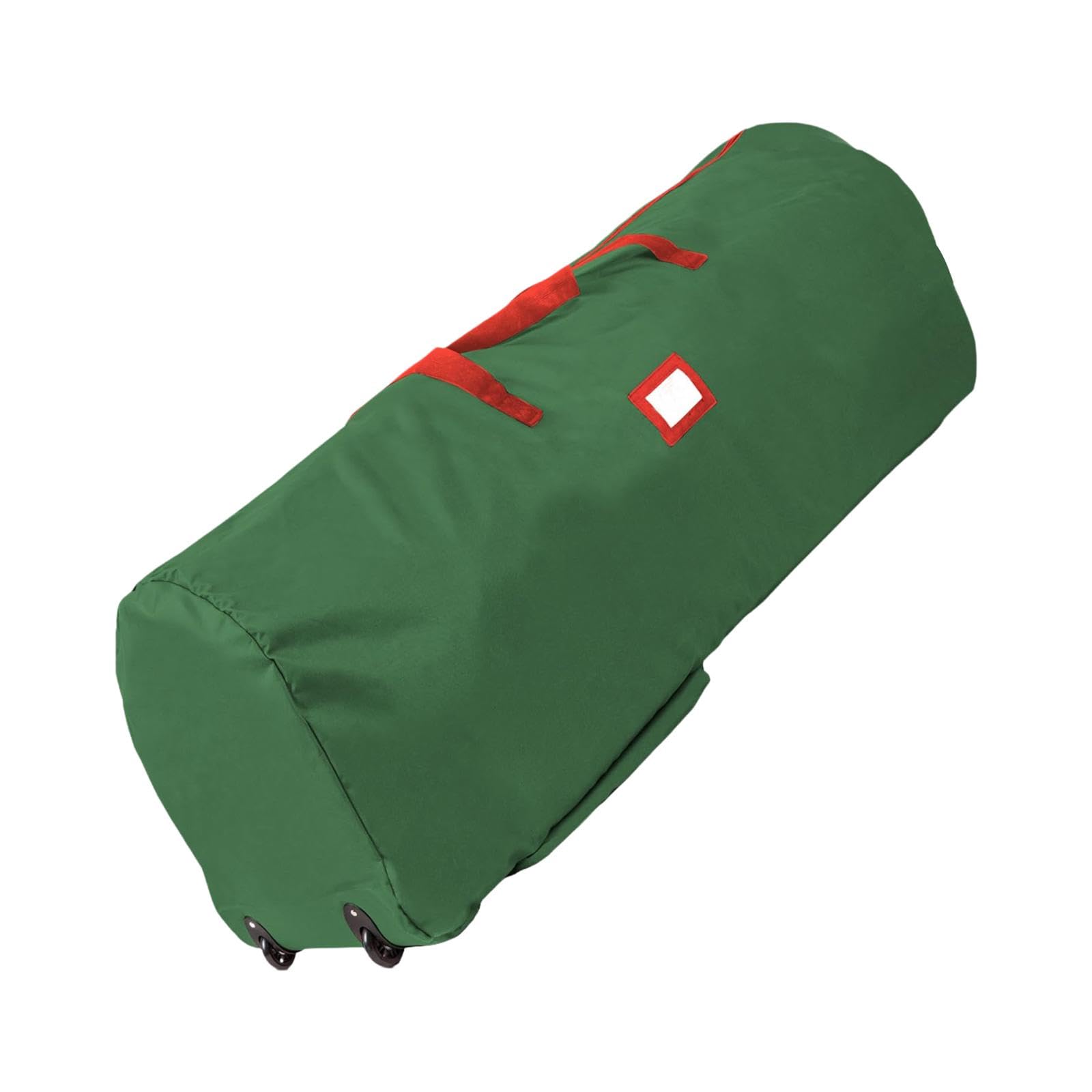 Borsa Portaoggetti per Albero di Natale con Ruote per Riporre in Sicurezza Gli Articoli Natalizi, Verde