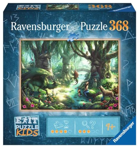Ravensburger 12955 Der magische Wald Exit Kids 12955-The Magic Forest-368 Pieces Puzzle for Children from 9 Years, Multicoloured