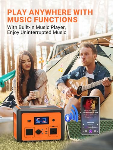 Portable Power Station 665.6Wh, Peak 1800W Solar Generator with UPS Battery Backup & Surge Protector, Portable Generator for Home Use, Camping, RV, CPAP, 10 Outlets with Bluetooth Speaker & LED Lights - Image 7