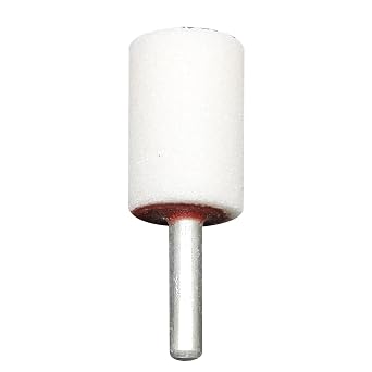 4 Pcs Grinding Stone 1/4" Shank 20mm Diameter Cylindrical Rotary Grinding Bits, Suitable for Metal Grinding and PolishingWhite Corundum