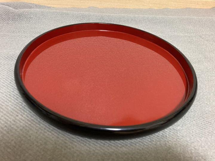 高級漆器お盆 お盆 トレー 木製 高級 和風 丸型 黒 赤 日本製 漆 塗り