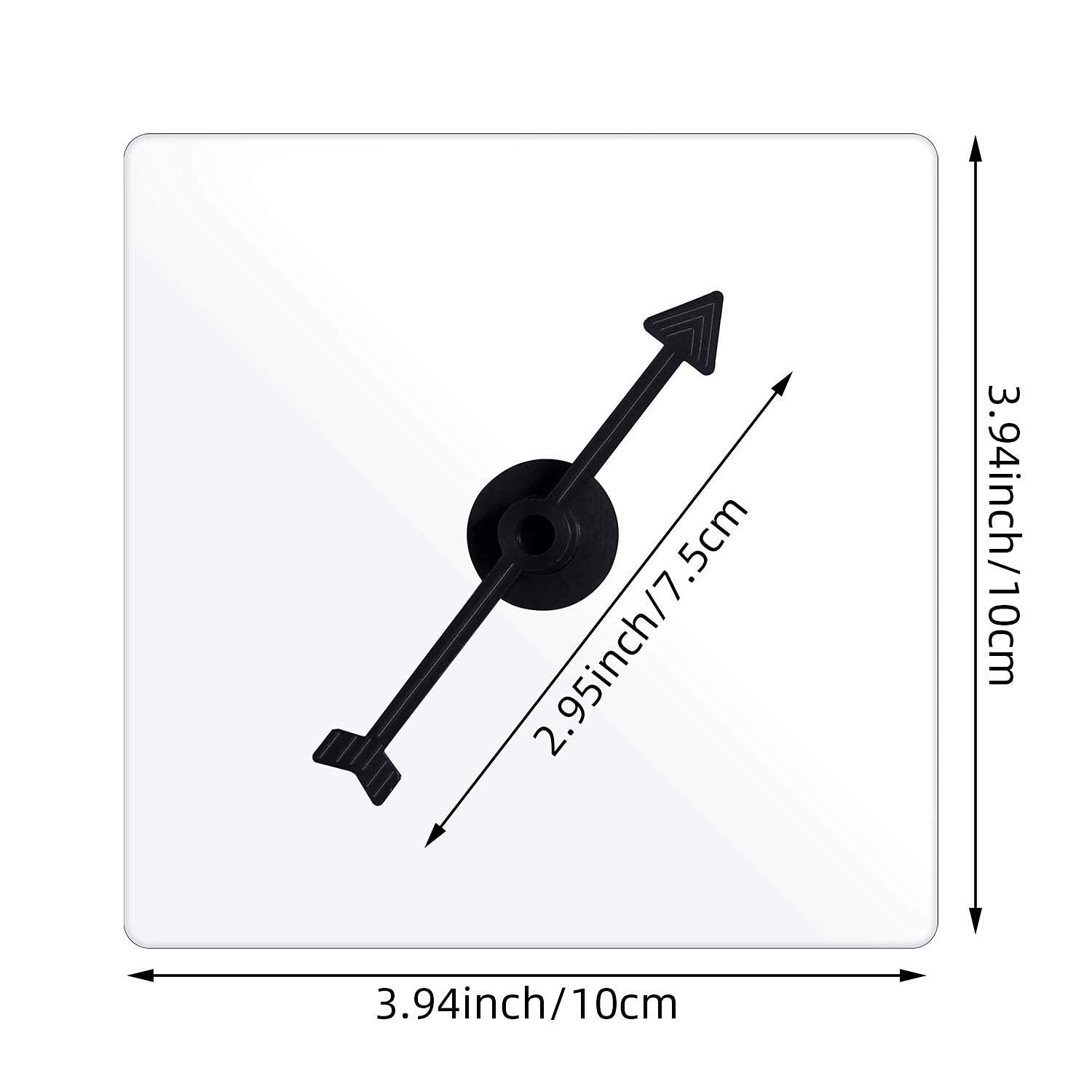 VABBHK 16 Pieces Transparent Spinners Dry Erase Math Spinner with Rotating Arrow for Adult Party Season and New Year Entertainment (Black, Yellow) - Image 3