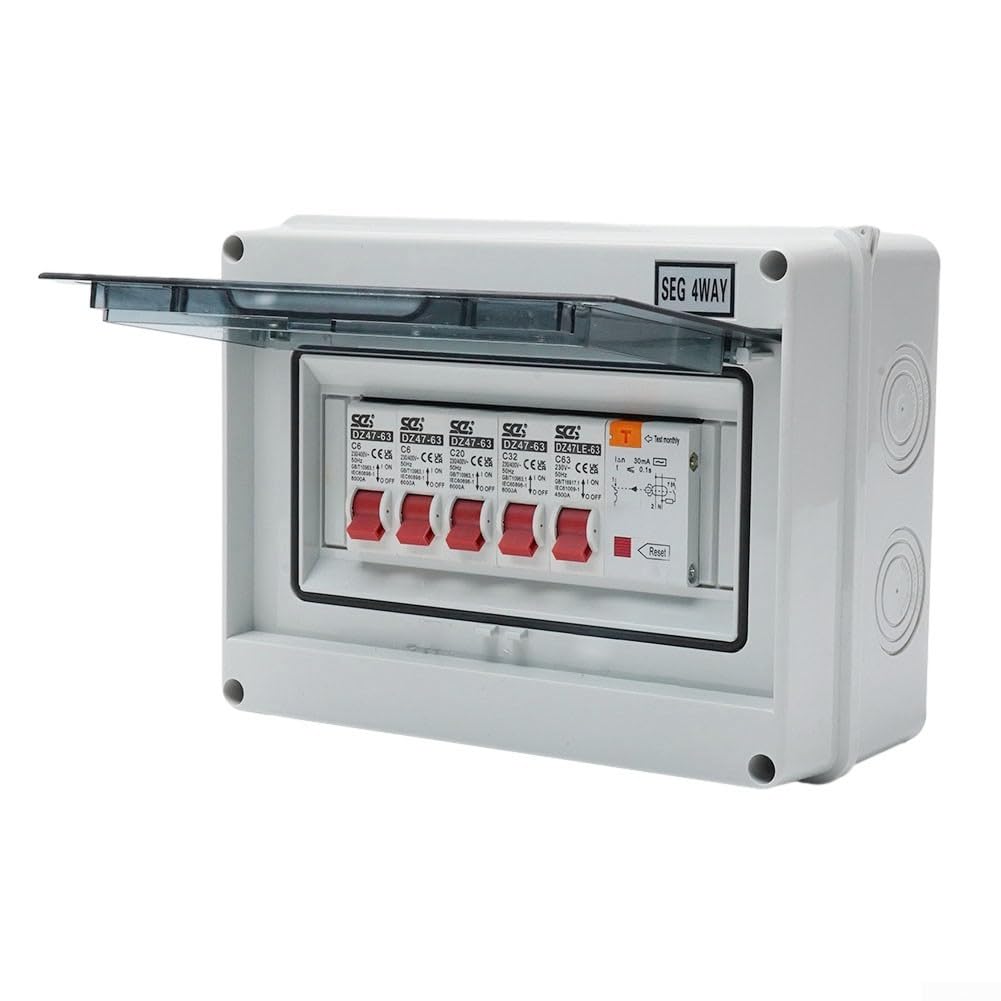 Caja de distribución de pared con 4 compartimentos para taller