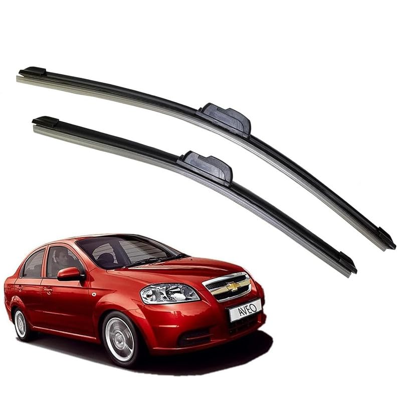 Image of Audio WHeels Perfect Fitting Frameless Windshield 100% Scratch Proof Cleaning Water Repellant Silicon Car Wiper Blades For Equipment Replacement, Set of 2 (D-22 inch & P-16 inch)