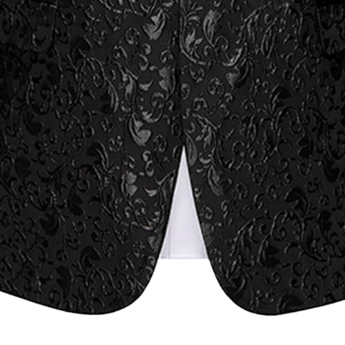 Mens Floral Tuxedo Jacket Jacquard Dress Suit Jackets 1 Button Print Tux Blazer Sport Coat2