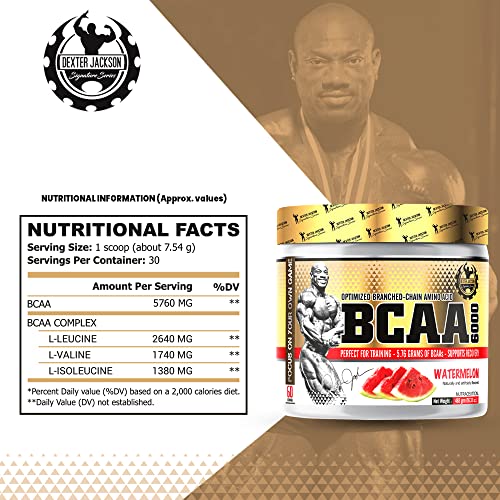 Image of Dexter Jackson BCAA | Perfect for Training & Support Recovery | Watermelon Flavor | 60 Servings, 463g - Essential Amino Acids for Optimal Performance