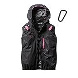 [エアークラフト] バートル BURTLE AC2064 サイドファン ベスト オリジナルカラビナ付き 服のみ アルミ遮熱効果 フード付き フルハーネス対応 男女ユニセックス 空調作業服 バッテリー・ファン別売り (JP, アルファベット, L, 38（カモフラブラック）)