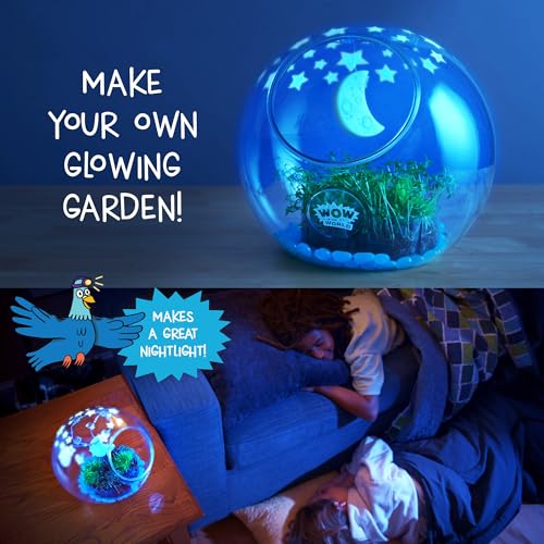 wow in the world light-up terrarium  grow plants decorate your terrarium glow-in-the-dark uv lights companion audio content bonus reusable science tool stem toy for kids 6 by thames amp kosmos