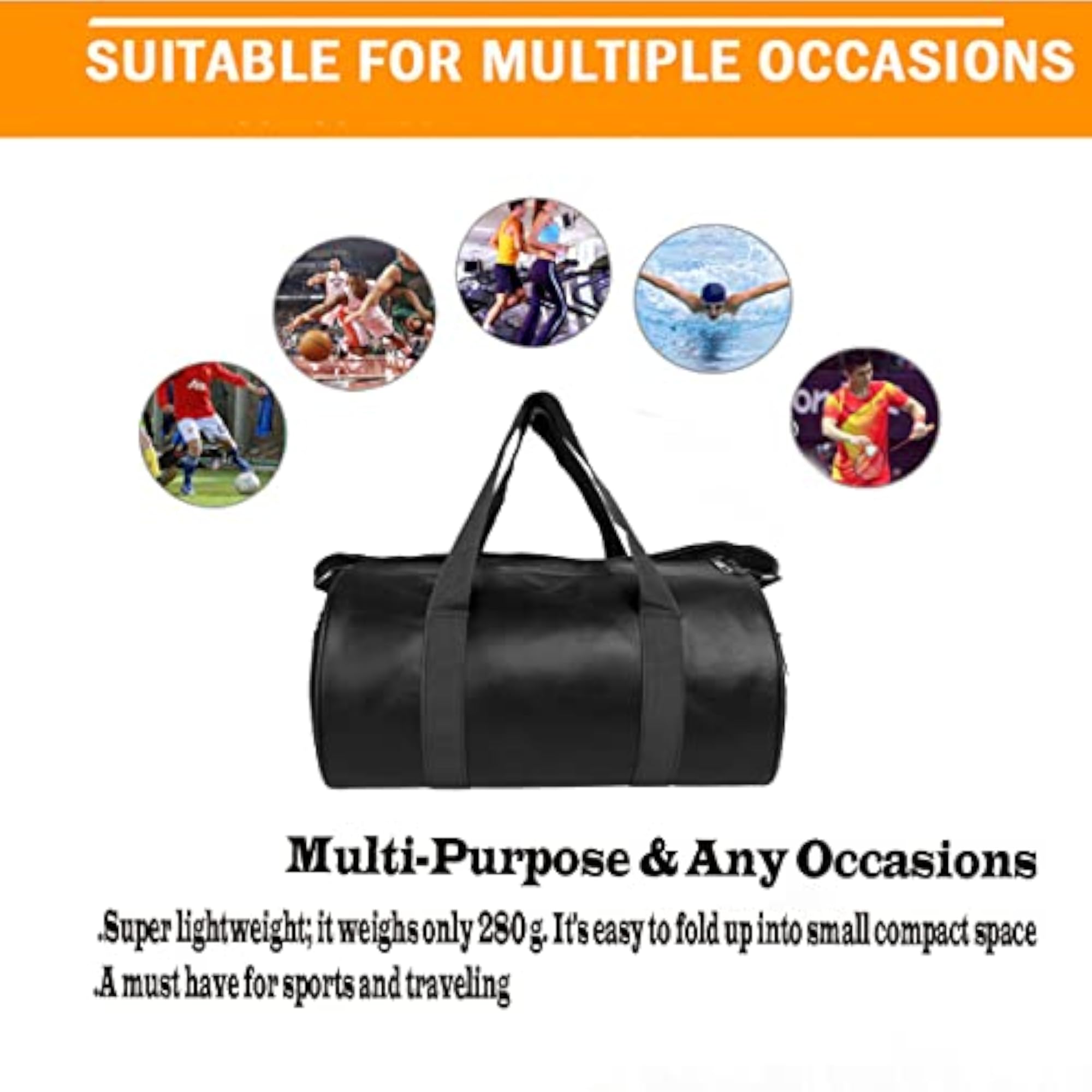 Premium Gym Bag Combo with Shaker Bottle