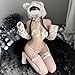 SENJIY sexy cat outfits for women lingerie cute anime Cosplay Costume Maid outfit Furry Babydoll Devil roleplay Bodysuit bikini Halter Hat Bra Top Dress tail suits set Halloween with Thong Gloves