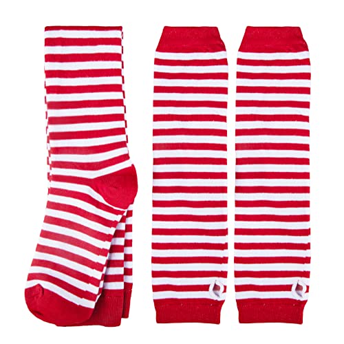 Image of Over Knee Rainbow Thigh High Socks Cosplay Accessories for Women Fashion Wild Long Striped Leg warmers