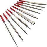 Phoenix ダイヤモンドヤスリ 140mm×10本セット【ギターメンテナンス用】フレット・ナット・サドル・ブリッジ・ピックガード研磨／ビニールグリップ付き＜長期保証45日間＞やすり