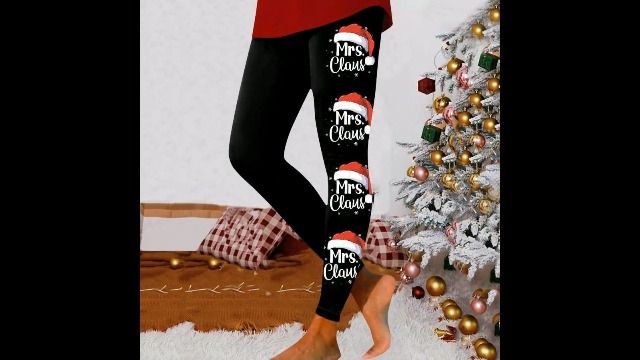 Legging De Noël Pour Femme - Legging De Noël Extensible Et