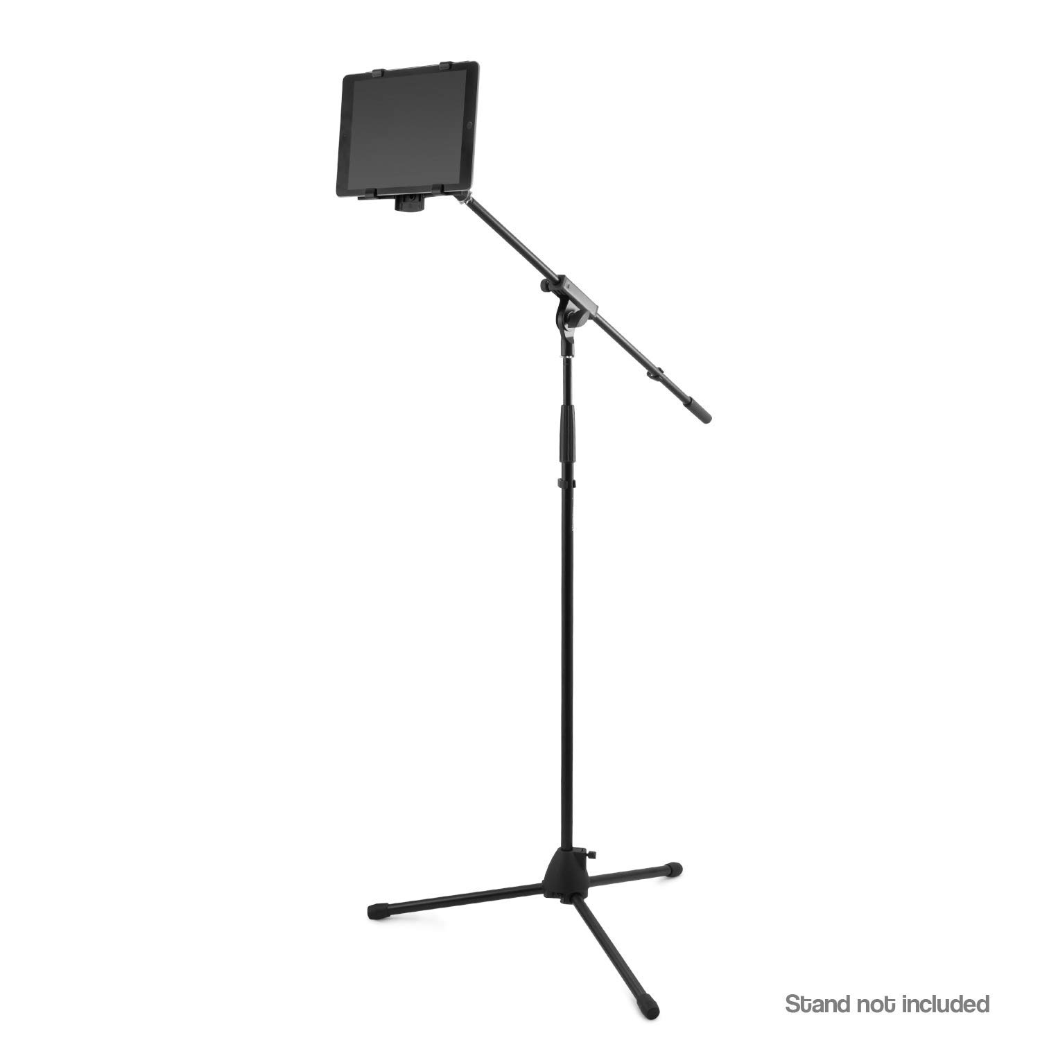 TIGER IMCA2-BK Supporto per iPad o Tablet per Asta Microfonica, Colore Nero