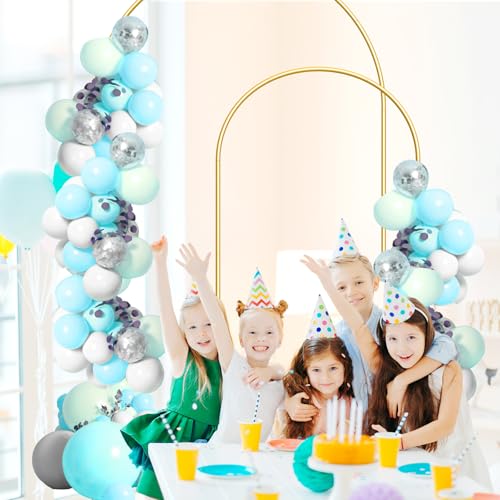 Wedding Arch Backdrop Stand Set of 2 (7.3FT/6FT), Gold Metal Arch Backdrop Stand,Balloon Arch Stand for Wedding Ceremony Baby Shower Outdoor Indoor Birthday Party Graduation Decoration,Gold - Image 3