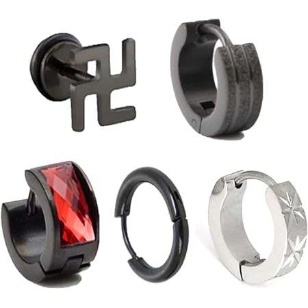 Amazon レッドダイス Red Dice メンズ片耳用ピアス 厳選ピアス 片耳 セット メンズピアス オシャレ 人気 シンプル 片耳セット 5種 ピアス 通販