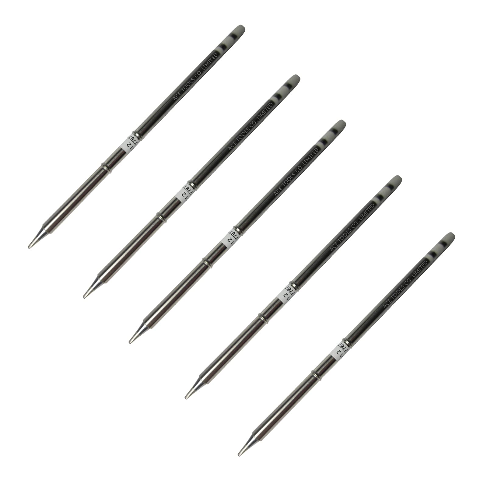 Aice Tls Ace Brand Soldering Tips For Fx-9501 Fm-2028 Fm-2027 Fm-2021 Fx-950 Fx-951 Fx-952 Fm-202 Fm-203 Fm-204 Fm-206 Solder Iron Tip (5, T15-D12 (Chisel 1.2Mm))