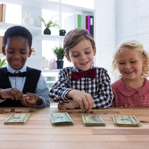 MAGLOGY 210 Pcs Play Money Kids Set, Number Learning Play for Kids Teaching Counting Toys, Ages 3 and Up Kid Education Develop Early Math Skills, Birthday Gift for Boys & Girls - Thumbnail 4