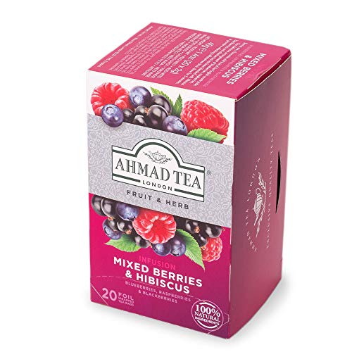 Ahmad Tea Mixed Berries 20 Bolsitas Té de Frutas, Mezcla de Frutas, 40 Gramos - Imagen 3