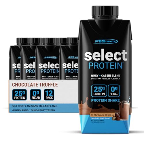 PEScience Select Protein Shake RTD, 25g Whey and Casein...
